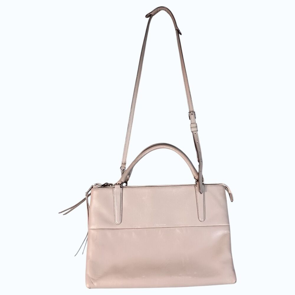 Coach The Borough Bag Shoulder Bag Tote Warm Grey Leather 30348 Retro Chic - Picture 3 of 15